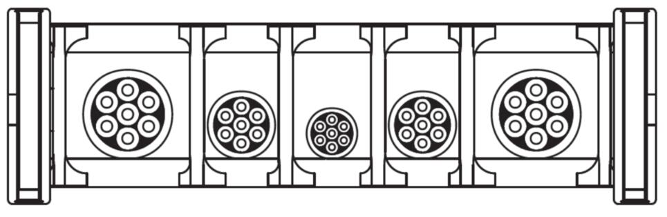 电缆或者软管在拖链中的布置