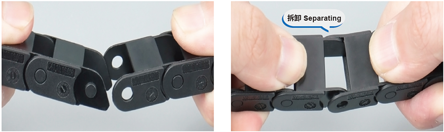 CSB微型电缆拖链安装说明 CSB微型电缆拖链安装说明