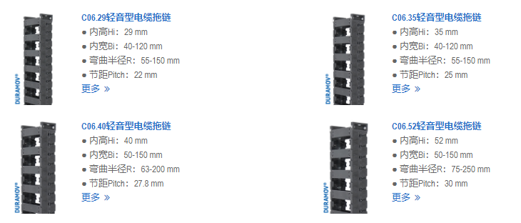DURAMOV® C06低噪音与高速运行电缆拖链.png